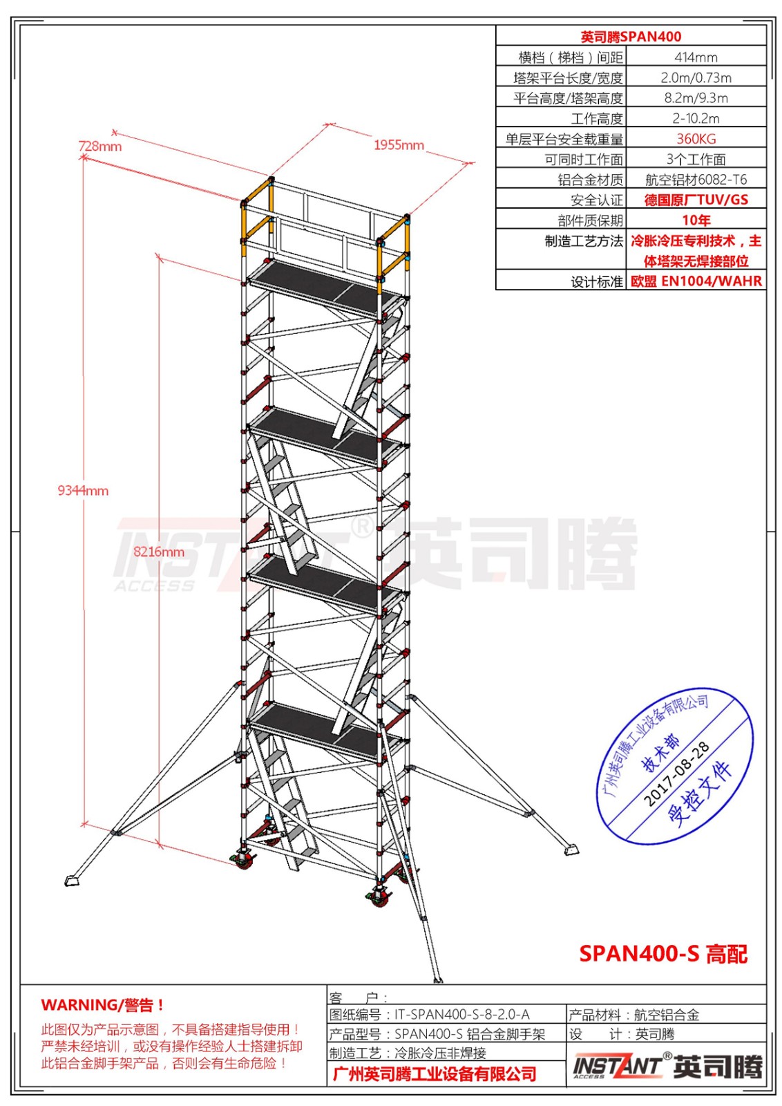 重载型 SPAN400 SW单宽